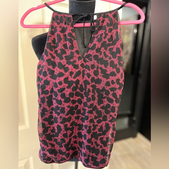 🖤🖤NWT-EXPRESS BURGUNDY AND BLACK HALTER TOP SZ S🖤🖤 - Picture 6 of 10